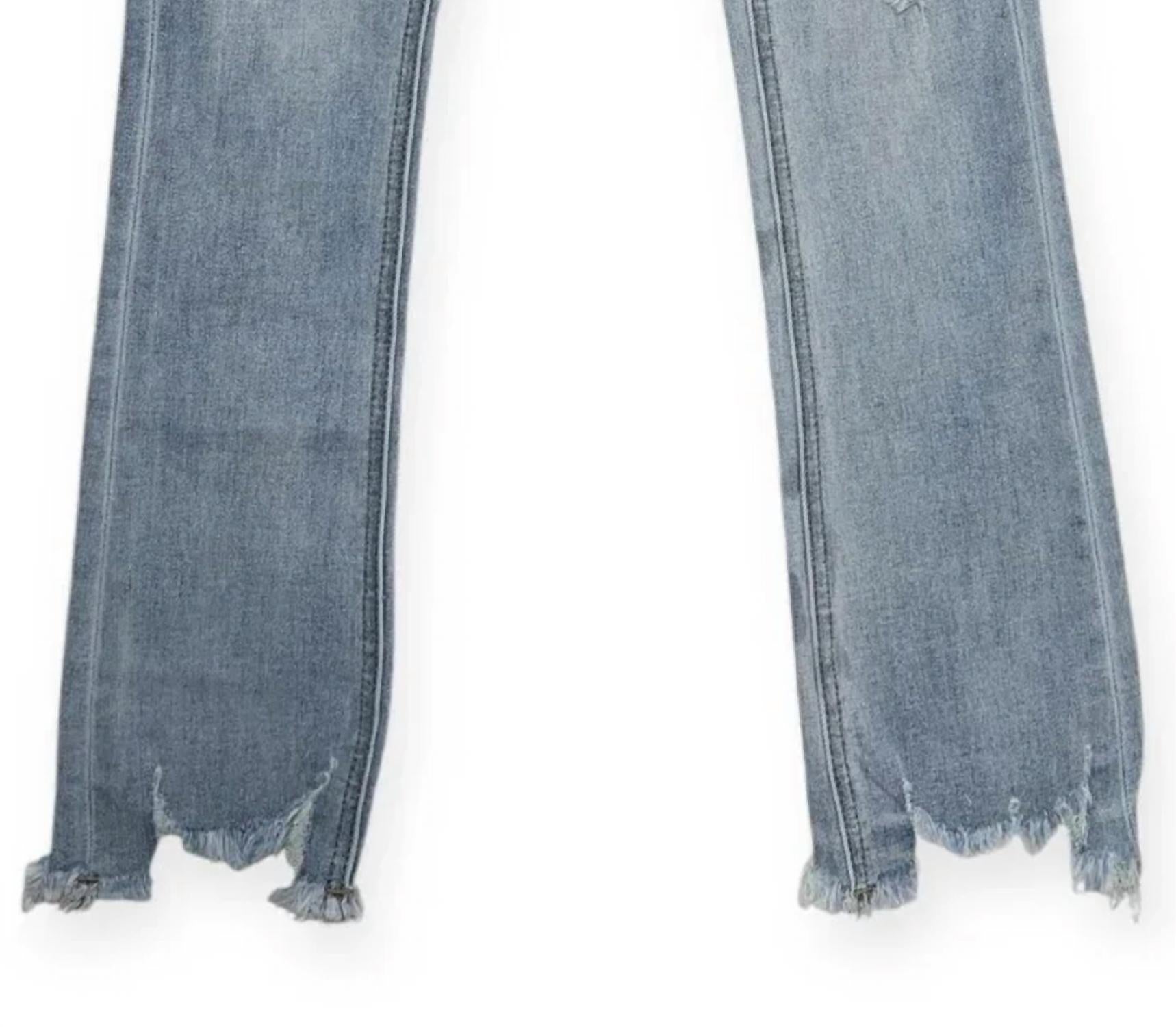 Flowers By Zoe - Girls Criss Cross Distressed Jeans