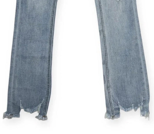 Flowers By Zoe - Girls Criss Cross Distressed Jeans