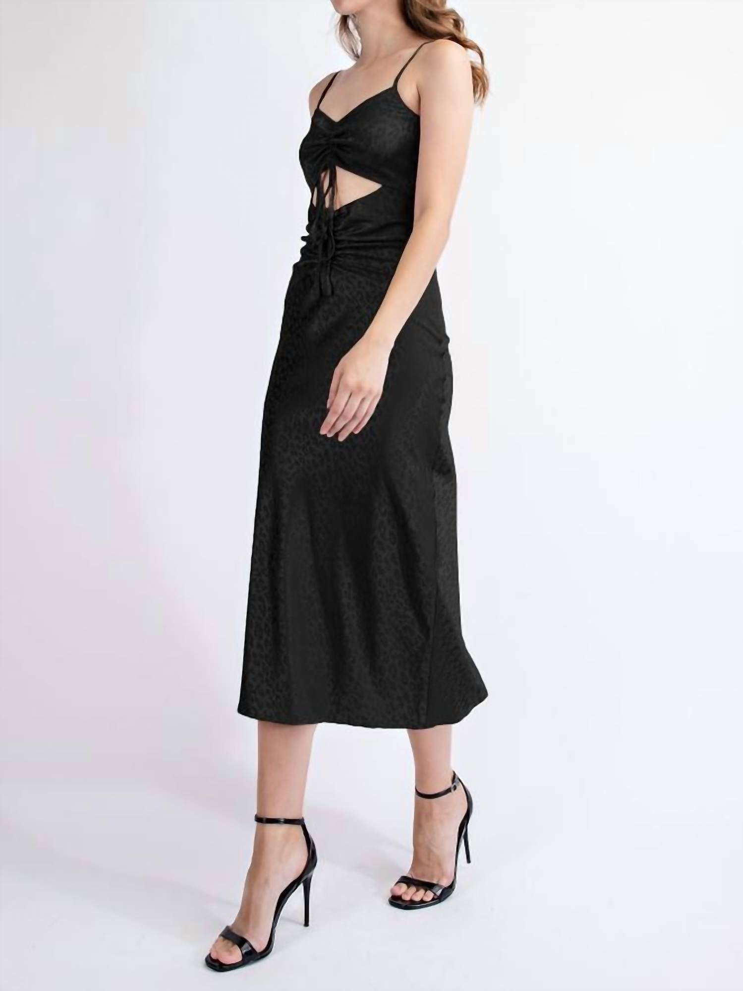 Edit By Nine - Satin Jacquard Slip Dress