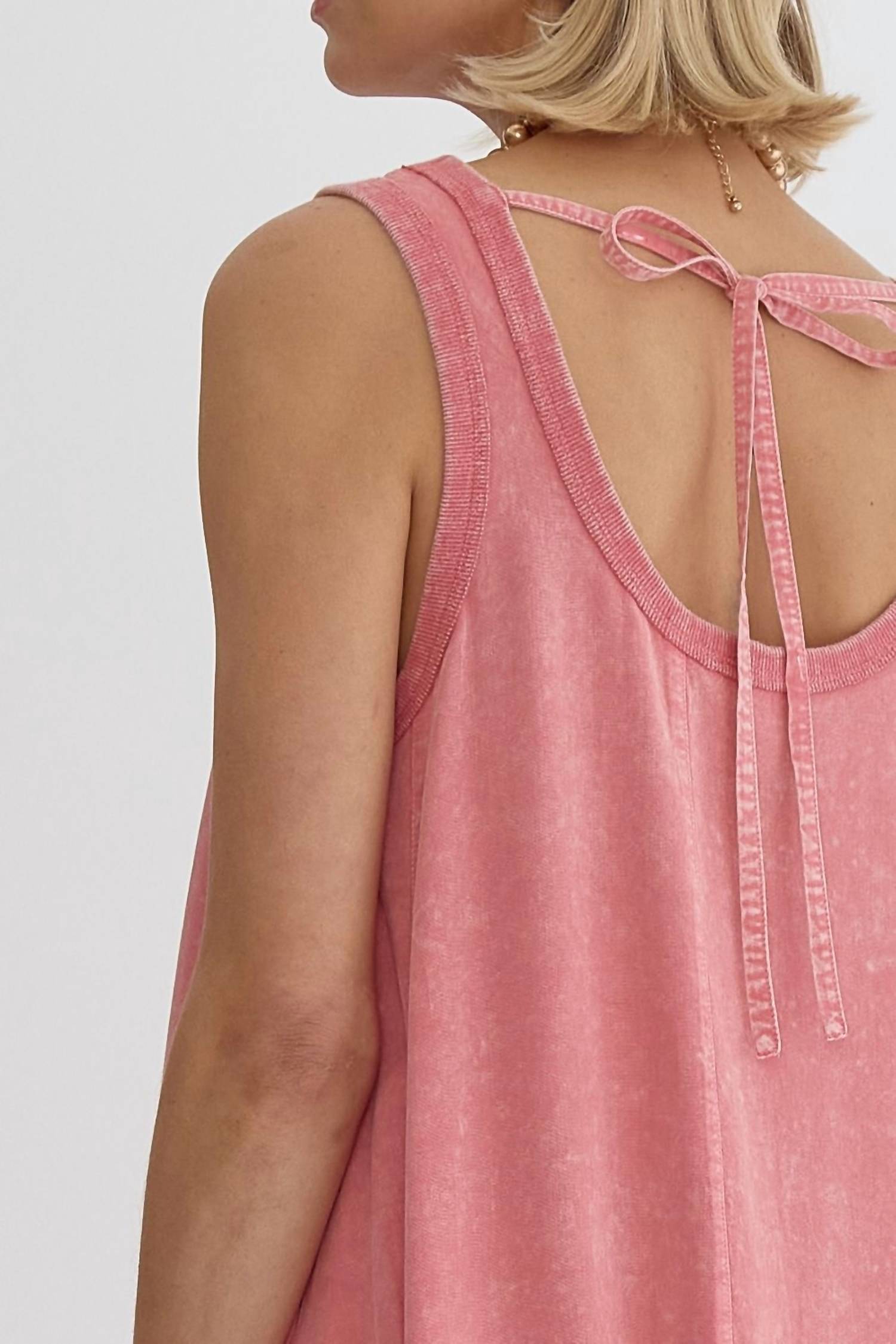 Umgee - Mineral Wash Mini Dress