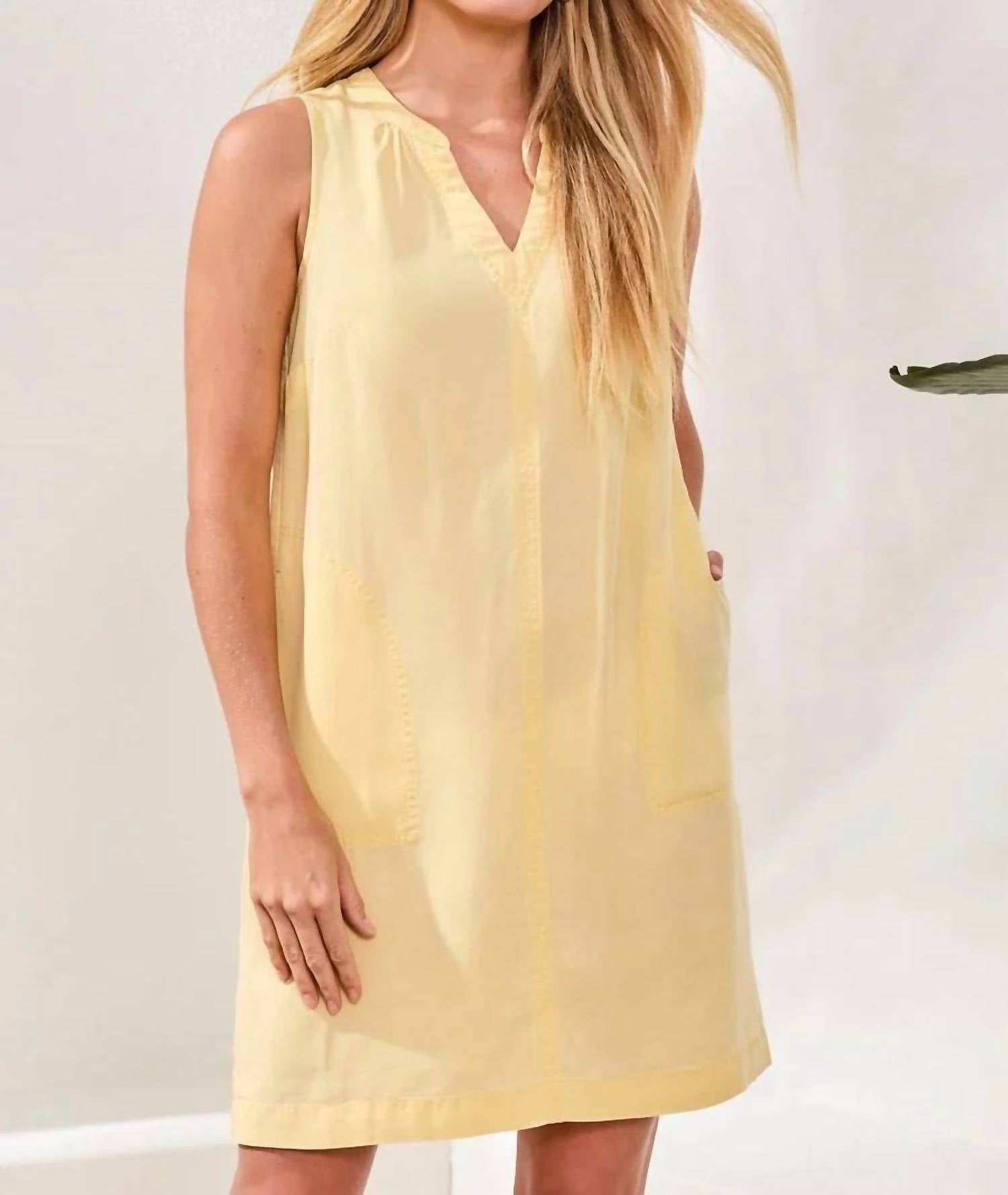 Tribal - Flowy Sleeveless V-Neck Dress