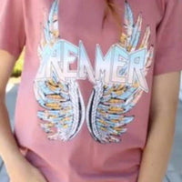 Glittering South - Dreamer Wings Boho Graphic Tee