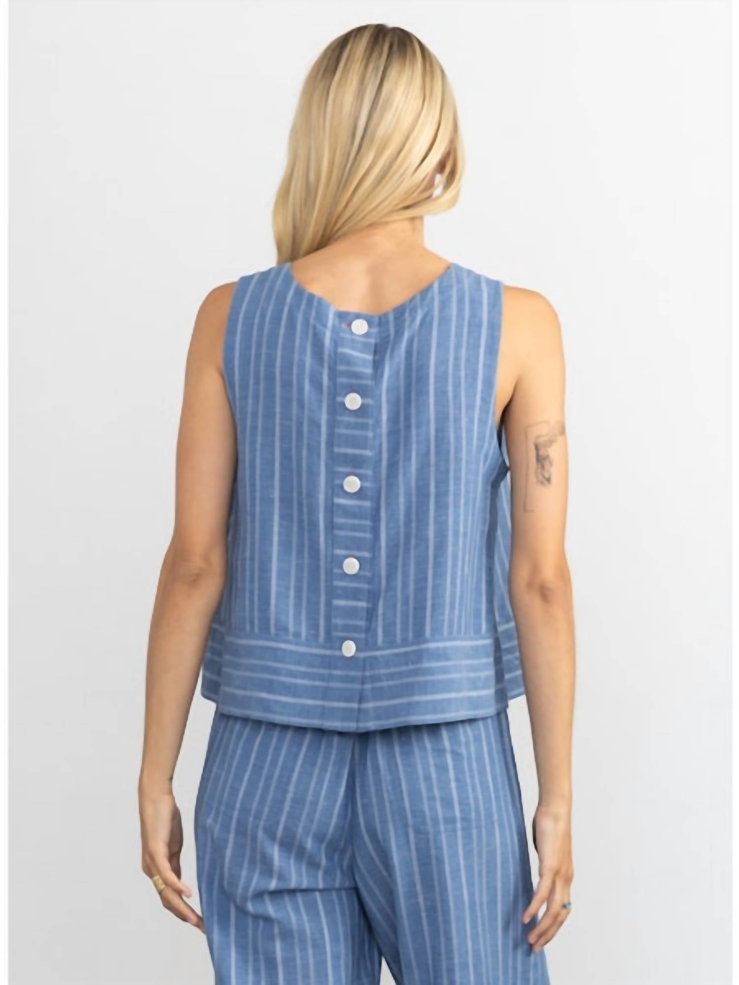 Margaret O'Leary - Avery Button Back Top