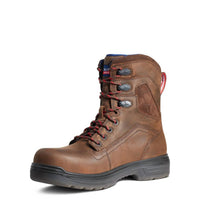 ARIAT Men's Turbo 8" Usa Assembled Boot in rich brown - men's boots - detail view