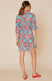 Modaposa - Carlotta Belted Embellished Shirt Dress