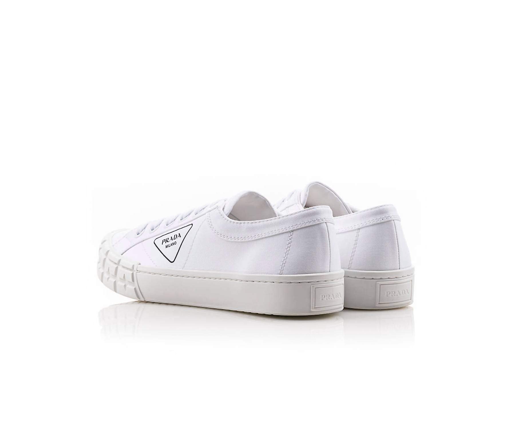 Prada - Women's Cassetta Wheel Gabardine Fabric Sneakers