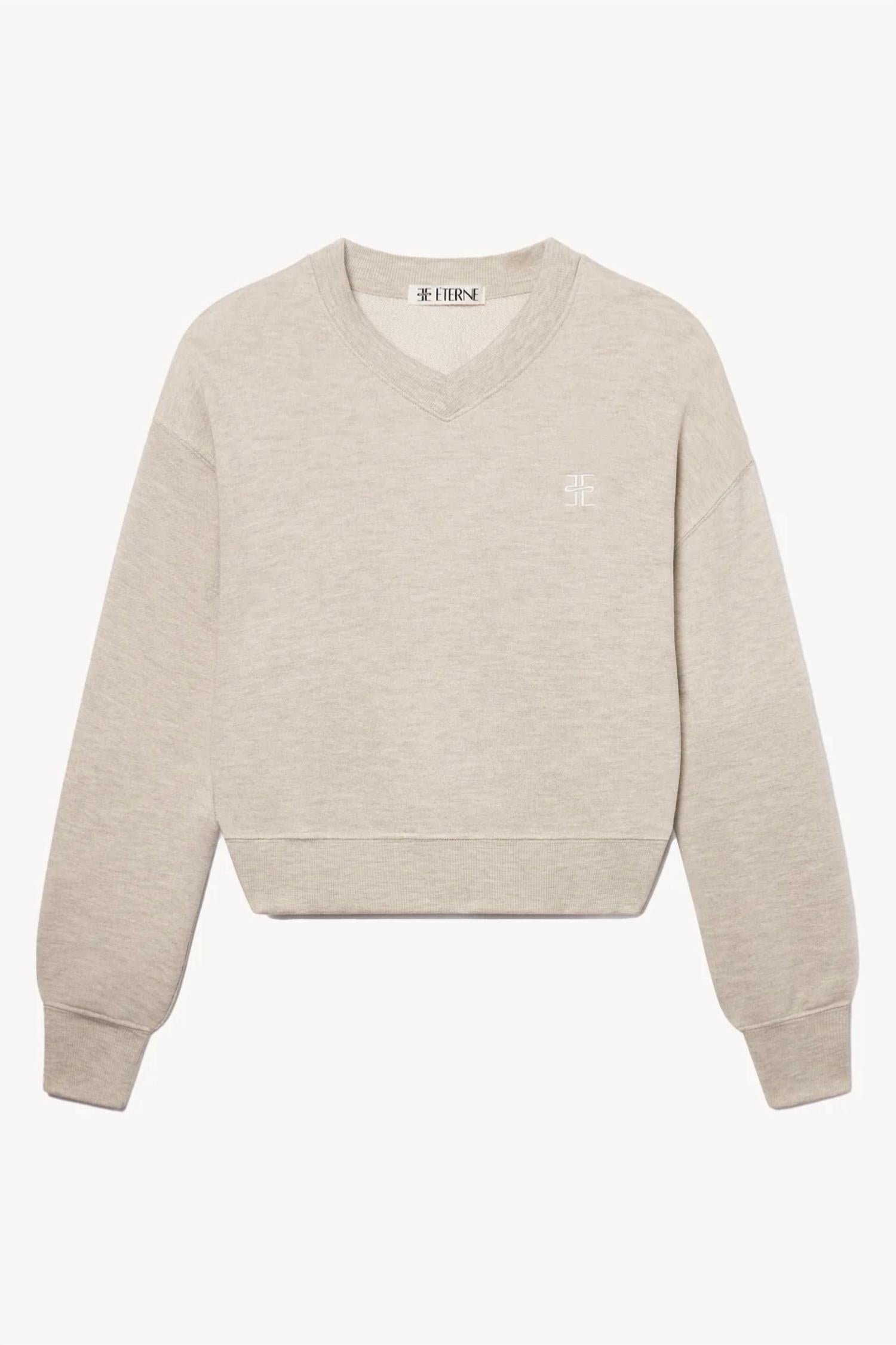 Eterne - Cropped V-Neck Sweatshirt