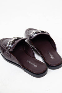 Jeffrey Campbell Women's Moment Flat Shoes in dark brown croc - women's flats - view 9