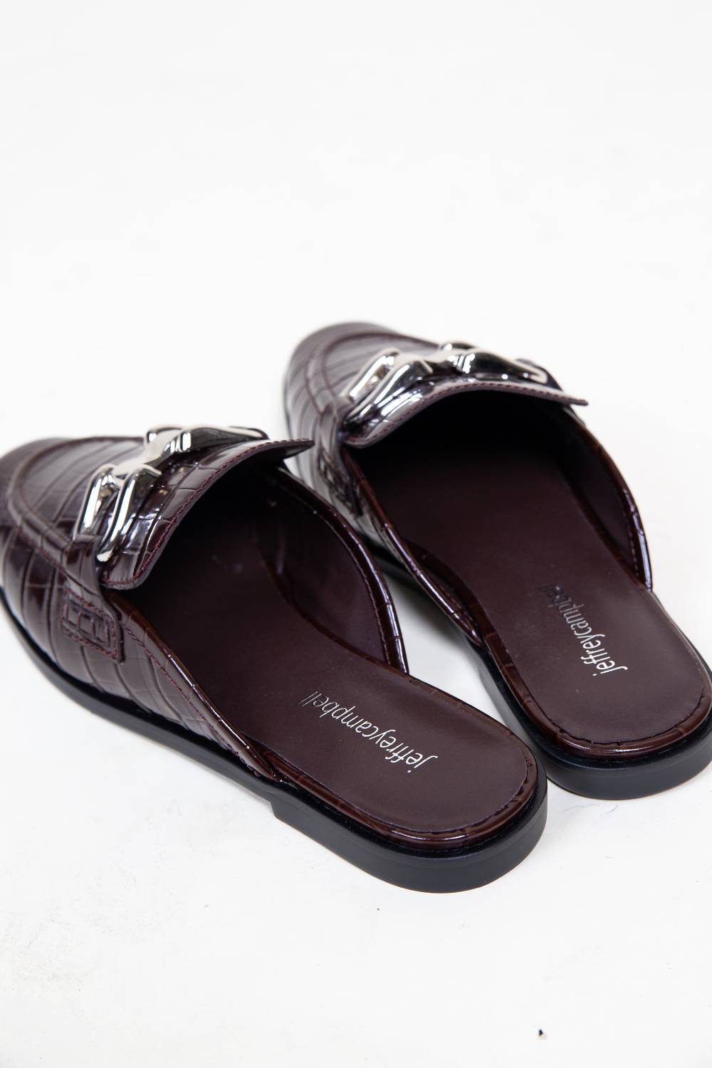 Jeffrey Campbell Women's Moment Flat Shoes in dark brown croc - women's flats - view 9