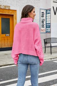 Livro - Cable Knit Turtleneck Sweater