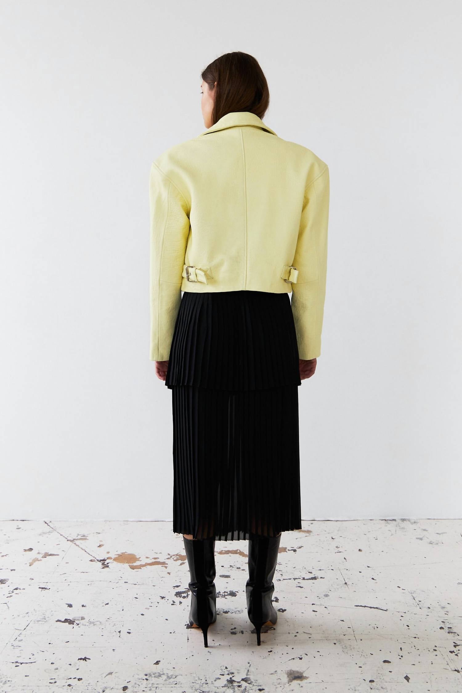 Stella Nova - Short Leather Biker Jacket