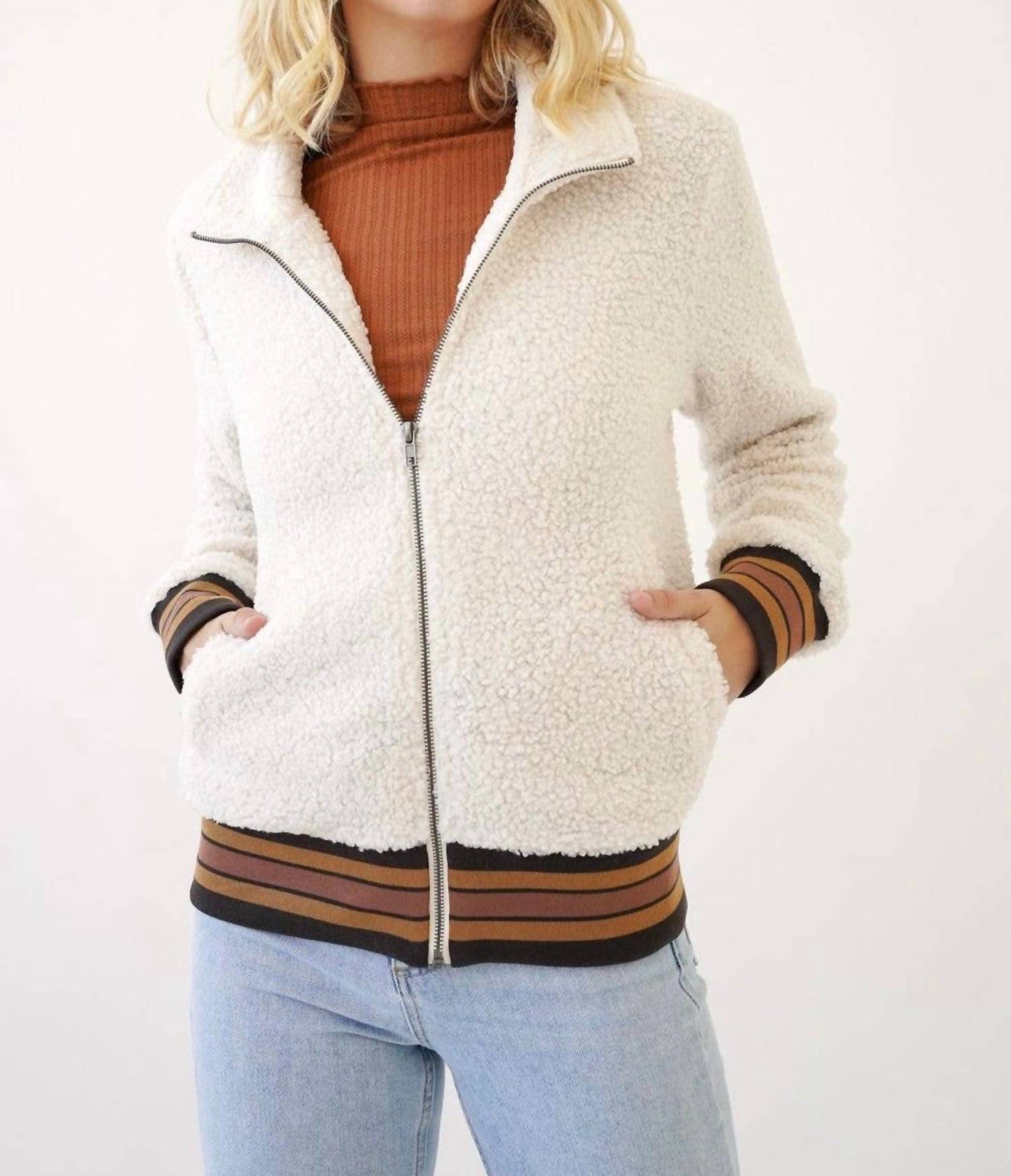 Mystree - Racing Stripes Teddy Jacket