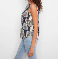 Charlie B - Sleeveless Linen Round Hem Blouse