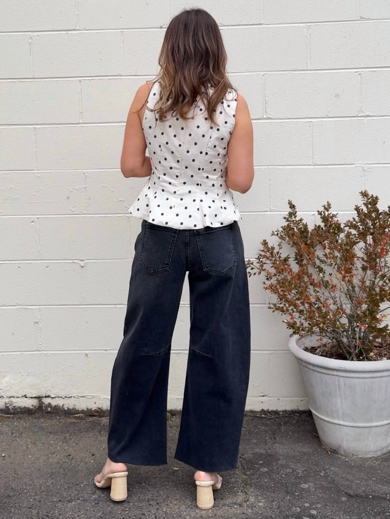 Thml - Gracelyn Polka Dot Peplum Top