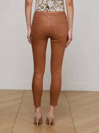 L'Agence Margot High-rise Skinny Jeans in cognac - women's jeans - alternate view