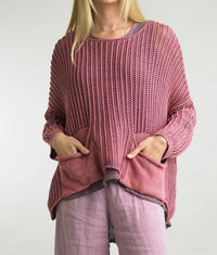 Tempo Paris - Washed Linen Pocket Sweater