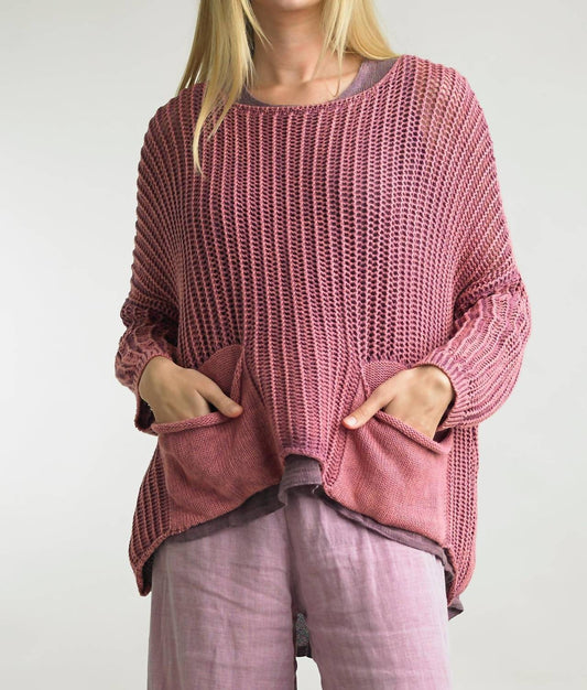 Tempo Paris - Washed Linen Pocket Sweater