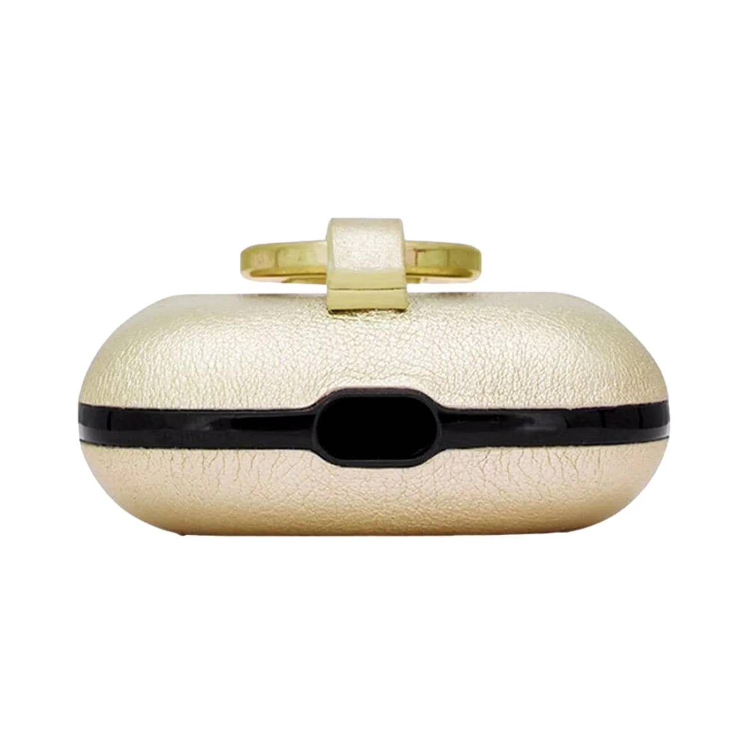 Saint Laurent - Women's Metallic Leather Airpods Pro Case