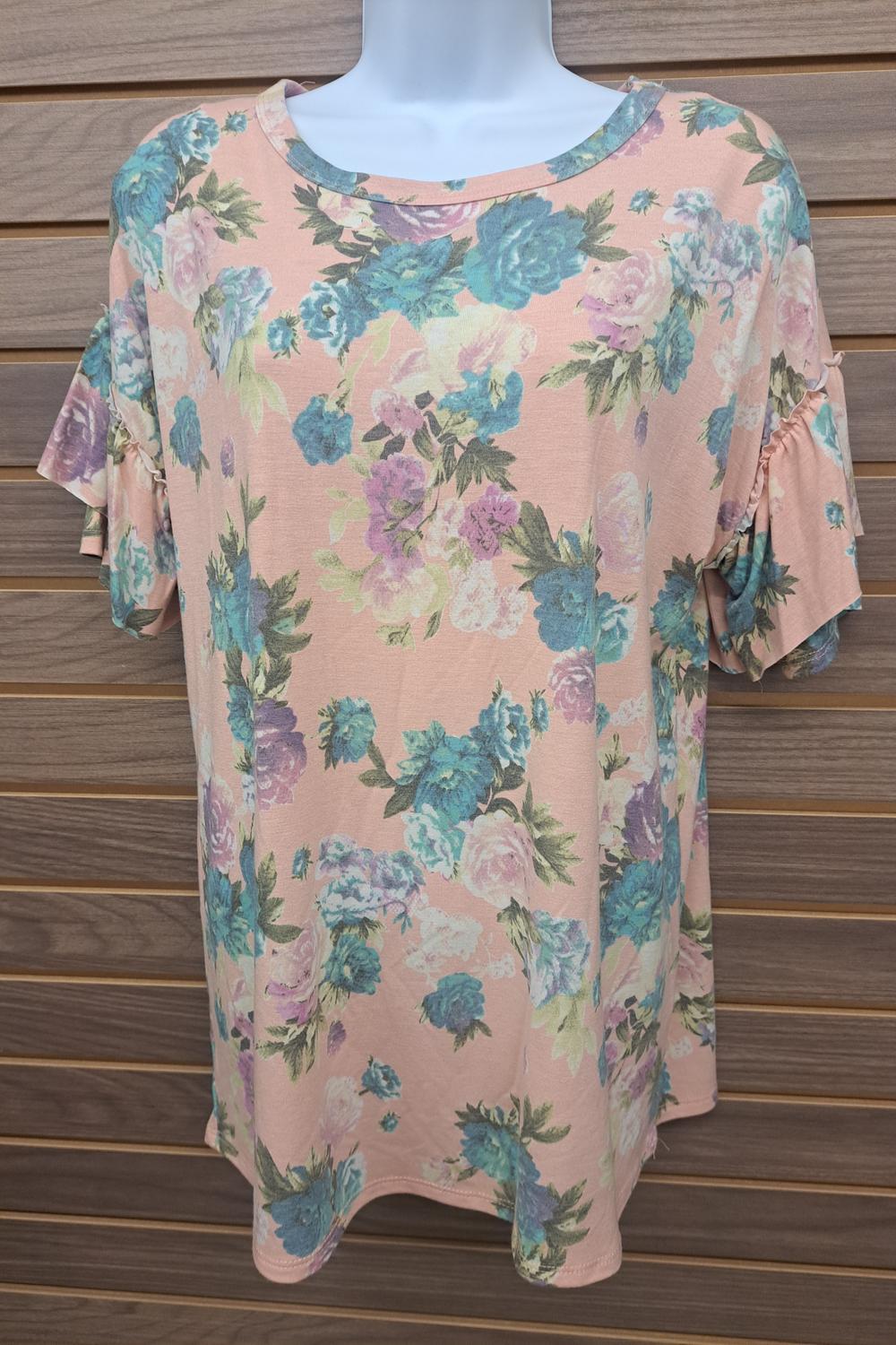 Mts - Women's Floral Tiered Ruffle Sleeve