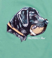 Properly Tied Boys' Long Sleeve Tee in ivy good catch - kids' long sleeve top - detail view