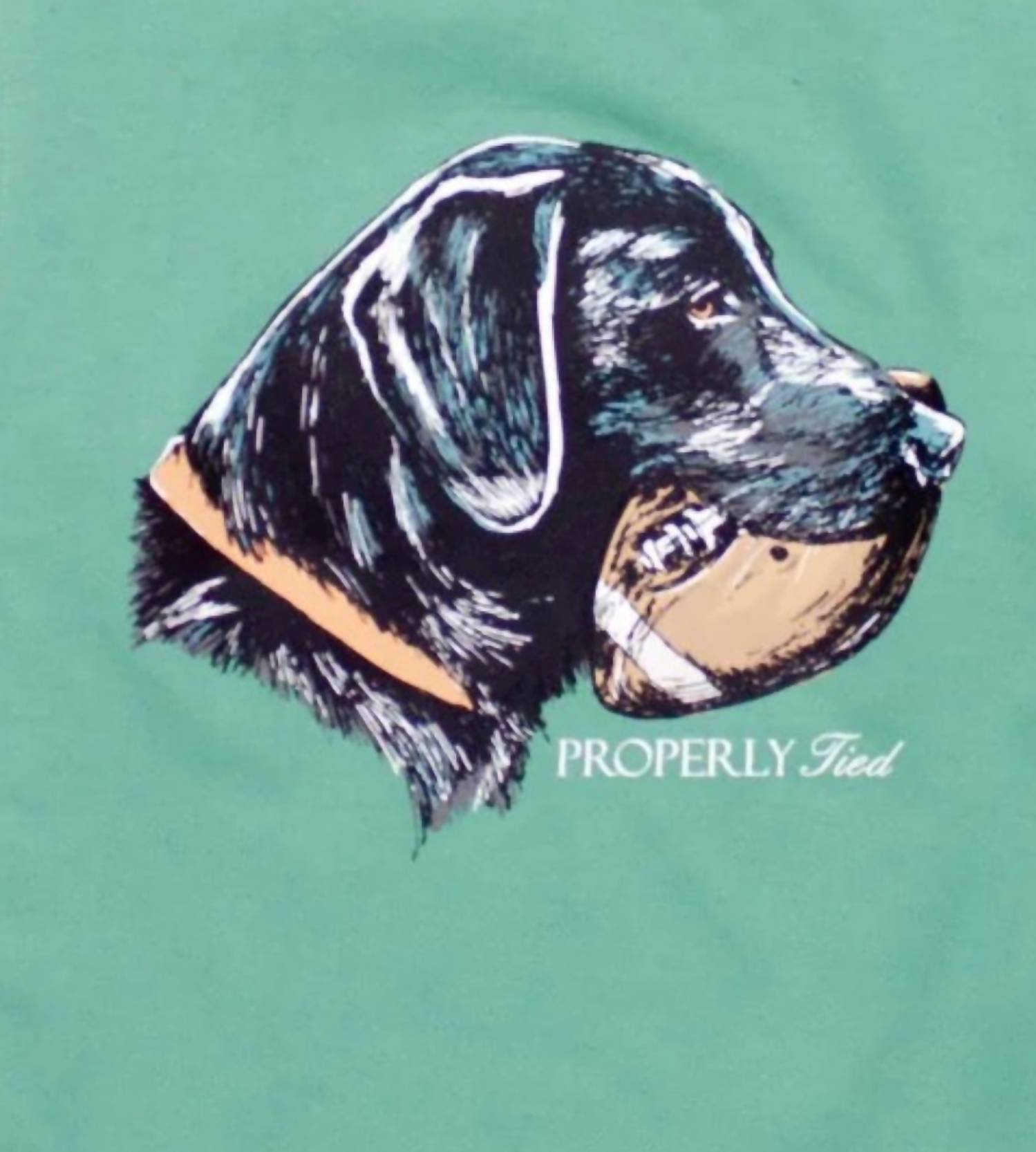 Properly Tied Boys' Long Sleeve Tee in ivy good catch - kids' long sleeve top - detail view