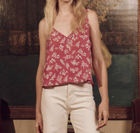 The Great. - Aubergine V-neck Cami Top