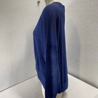 Avant Toi Women’s Maglia Cashmere Silk High-low Sweater in navy - women's sweater - view 4