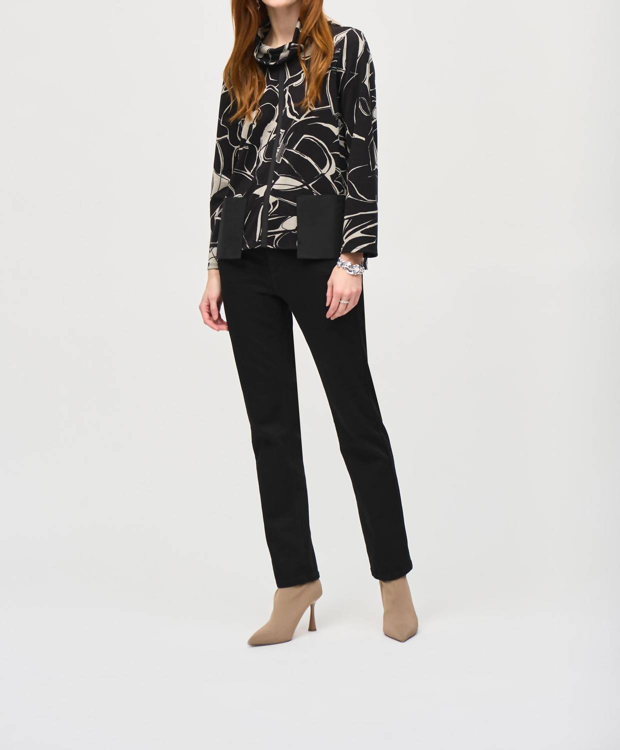Joseph Ribkoff - Cowl Neck Bohemian Blouse