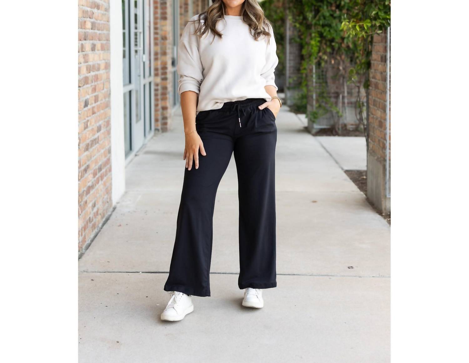 Julia Rose - Morgan Casual Loose Fit Luxe Wide Leg Pants