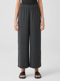 Eileen Fisher - Silk Georgette Crepe Pant With Slits