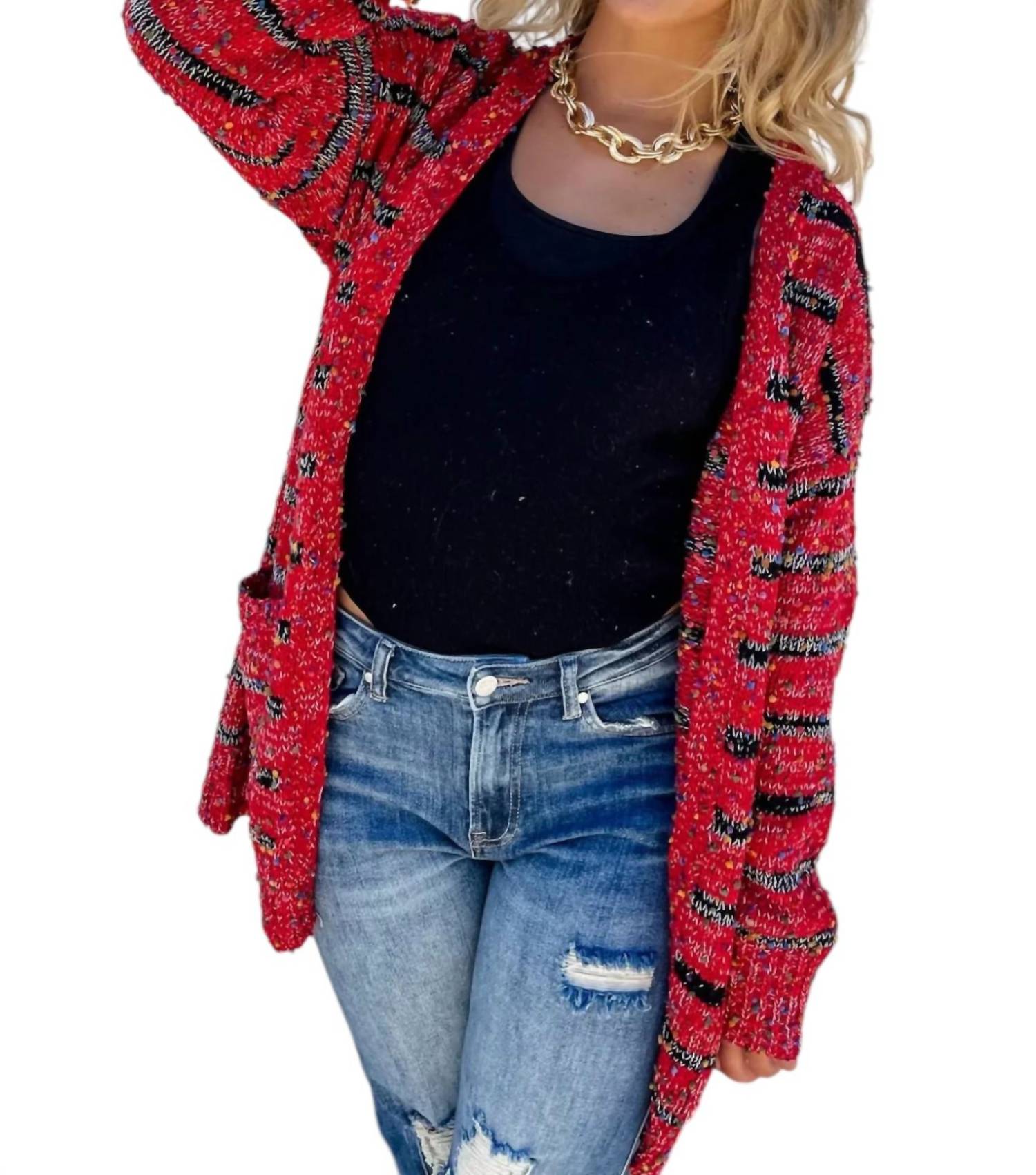 Blakely - Stripe Miley Dot Cardigans