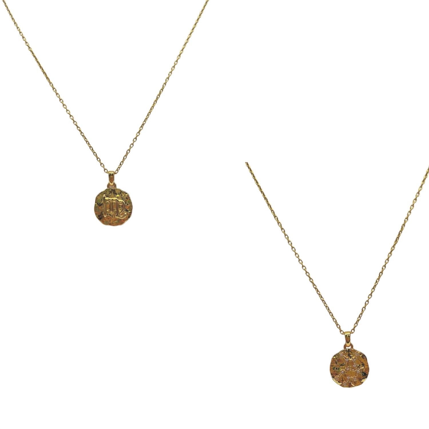 Sahira Jewelry Design - Women's Zodiac Constellation Coin Necklace