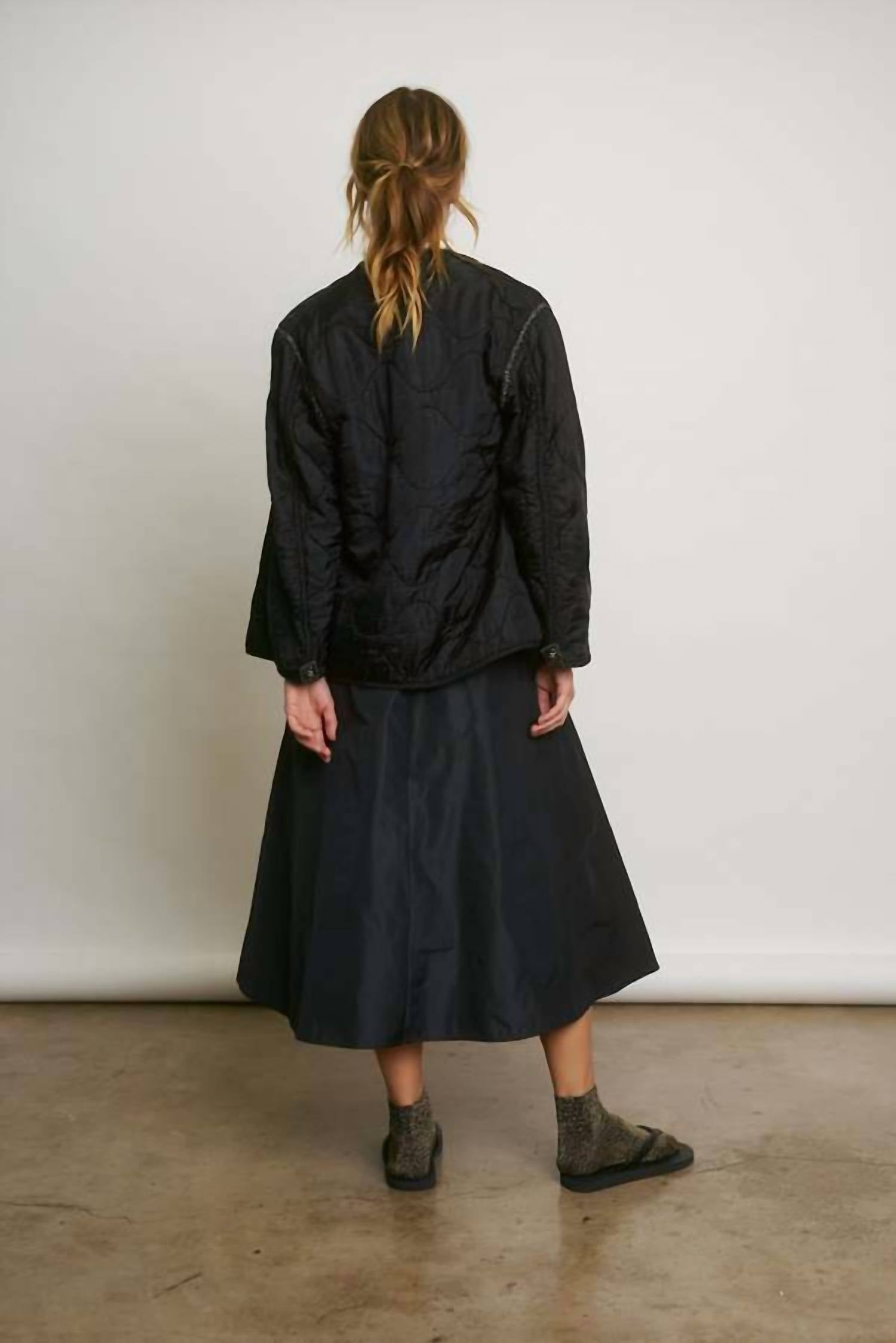 Aquarius Cocktail - Poplin Midi Skirt