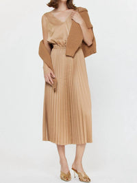current air PULLOVER SWEATER & PLEATED DRESS SETS in tan - women's sleepwear - view 5