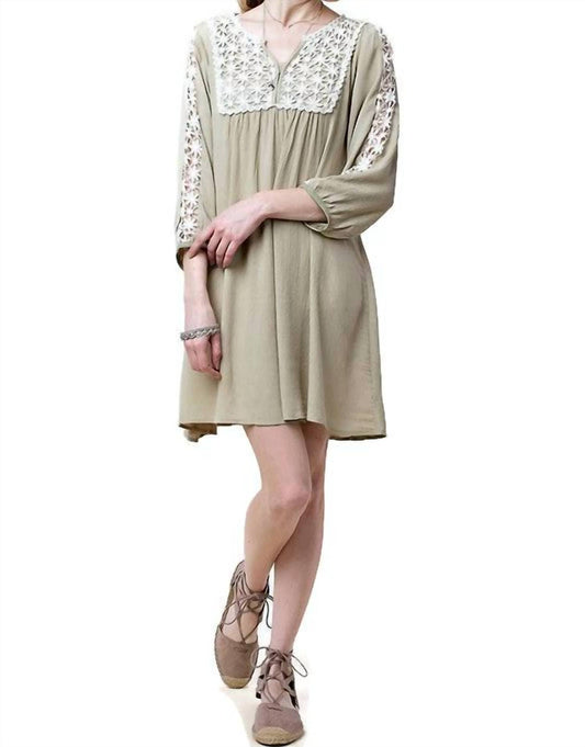 Kori - Lace Peasant Dress