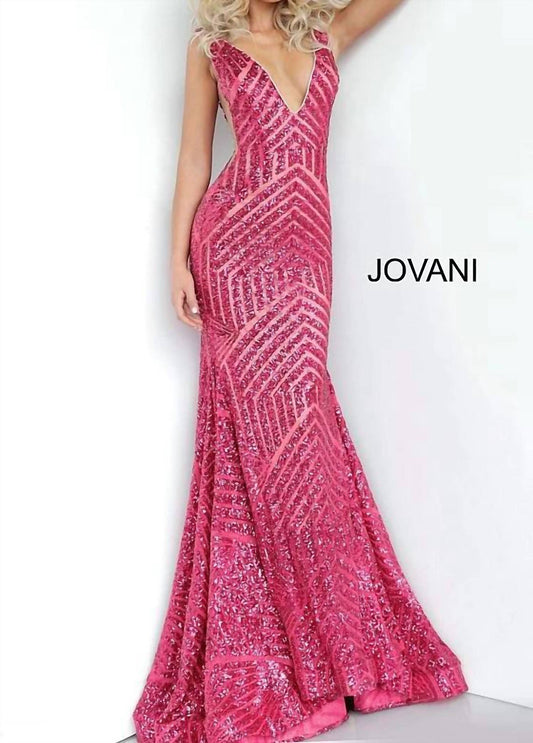 Jovani - Sequin Embellished Mermaid prom dress
