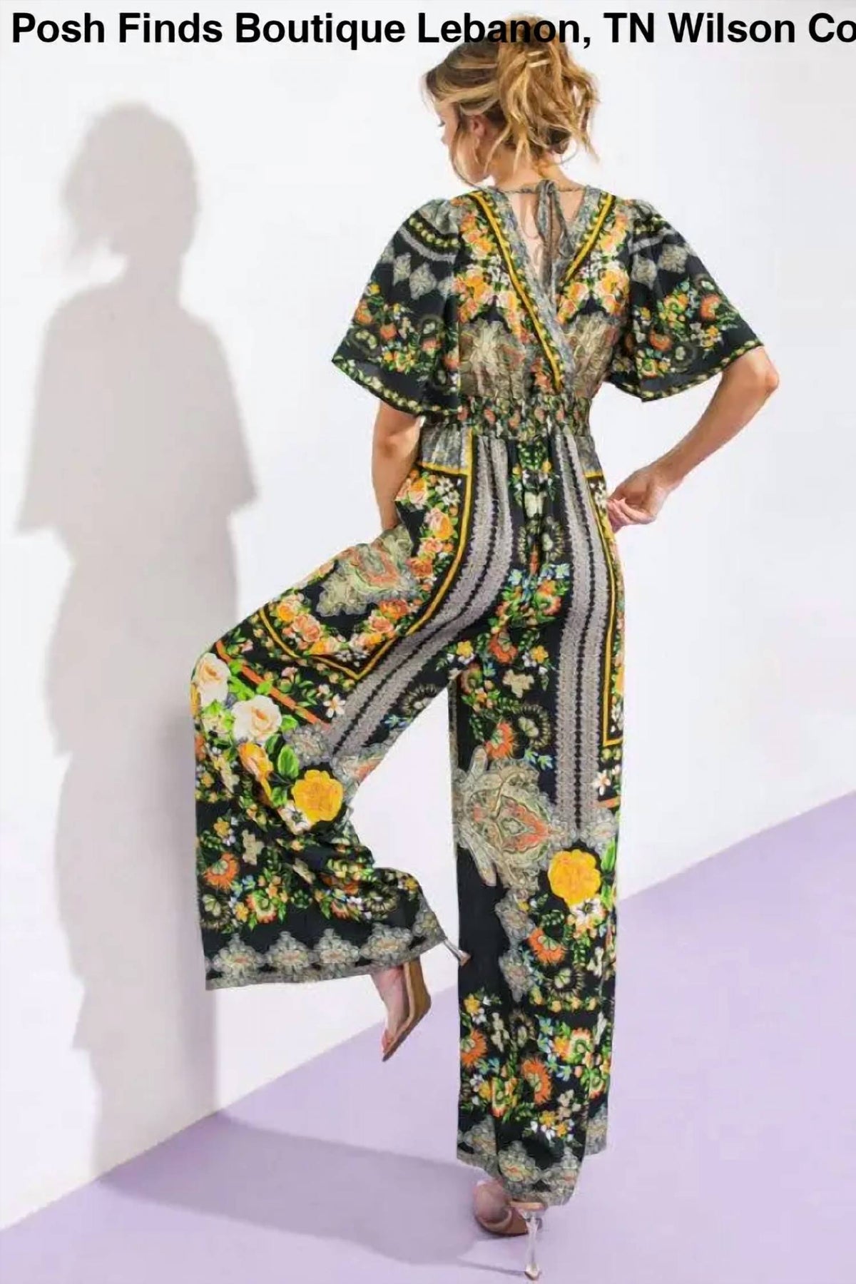 Flying Tomato - Women's Printed Woven Jumpsuit