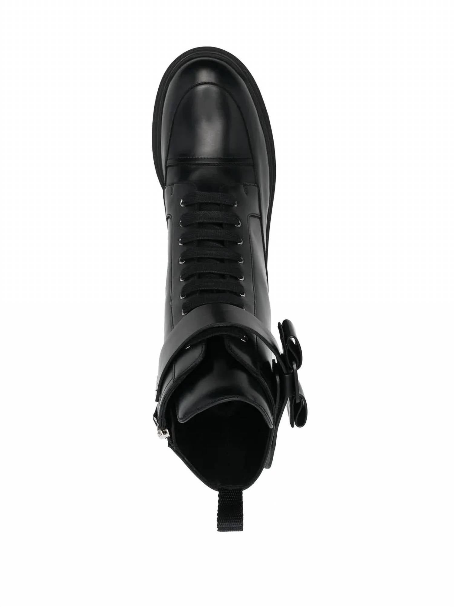 Salvatore Ferragamo - Women's Chunky Leather Biker Boots