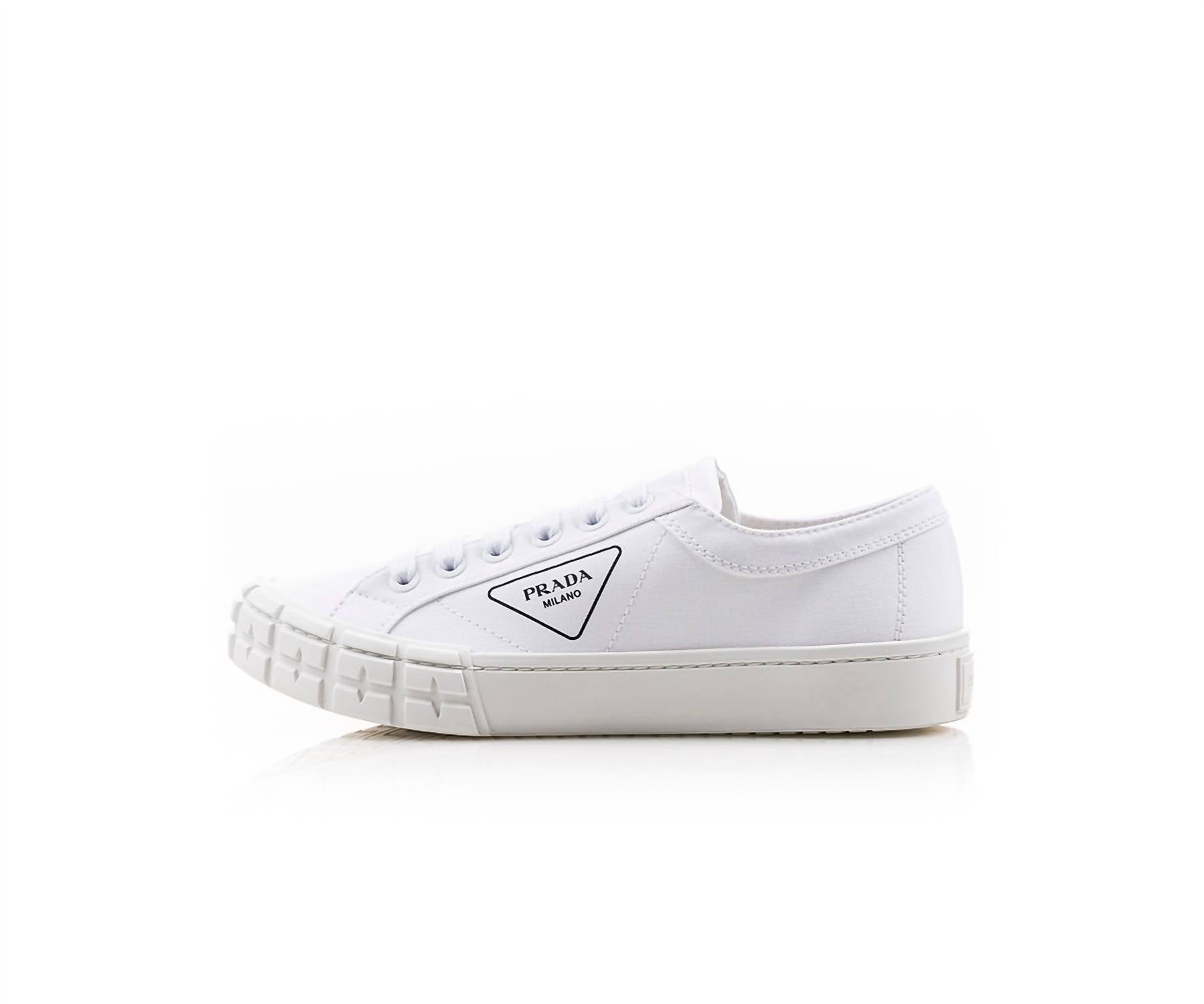Prada - Women's Cassetta Wheel Gabardine Fabric Sneakers