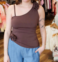 Steve Madden - Hadleigh Knit Rosette Top
