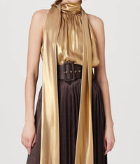 Toccin - Hattie Sleeveless Tie-neck Top