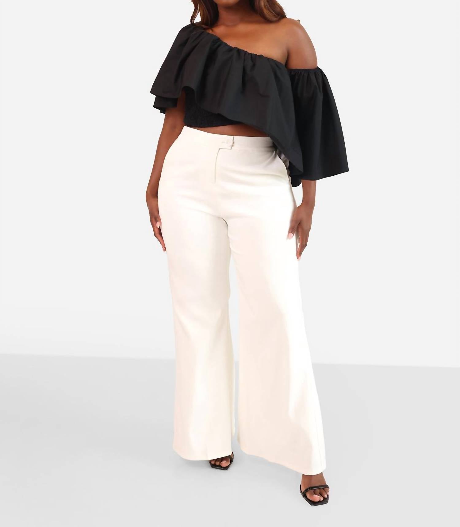 Rebdolls - Garden Rose Bell Bottom Pants With Pockets