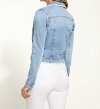 Fdj - Denim Jacket With Crochet Stitch