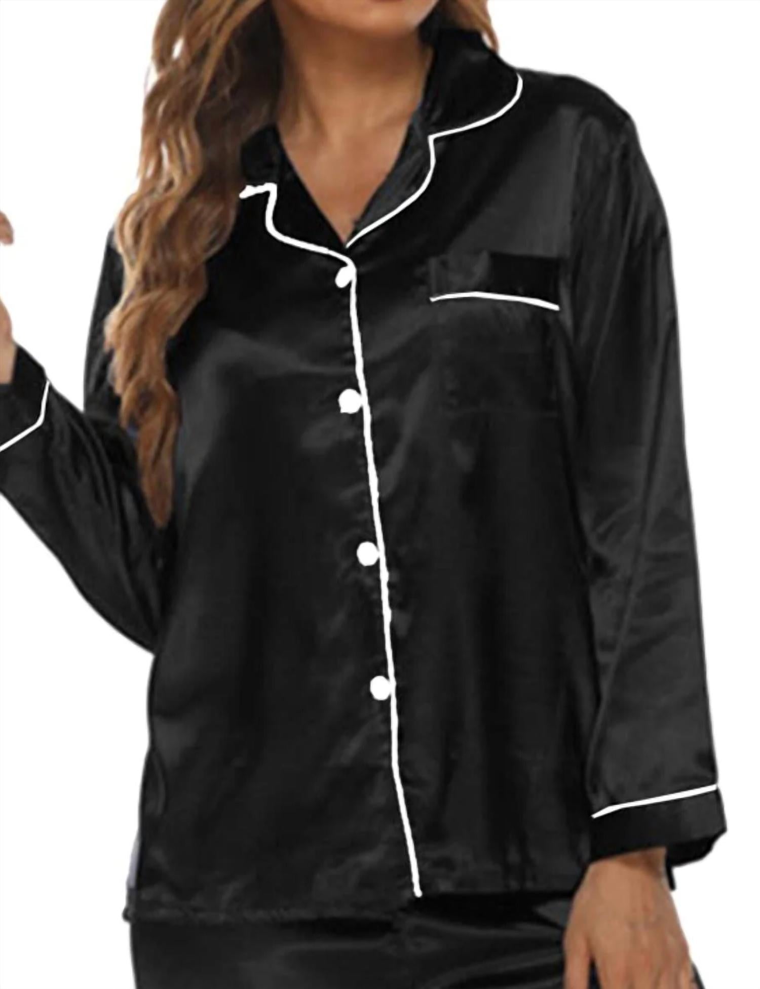Wholesalesir - Button Up Pajamas For Long Sleeve Soft Set