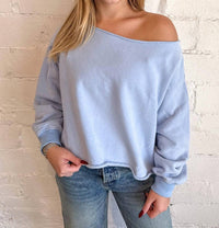 Le Lis - Cozy Off Shoulder Sweatshirt