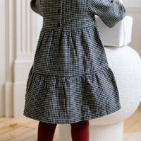 Colored Organics - Kid's Neela Flannel Ruffle Long Sleeve Dress