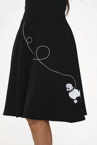 Orchid Bloom - Embroidered Poodle Skirt