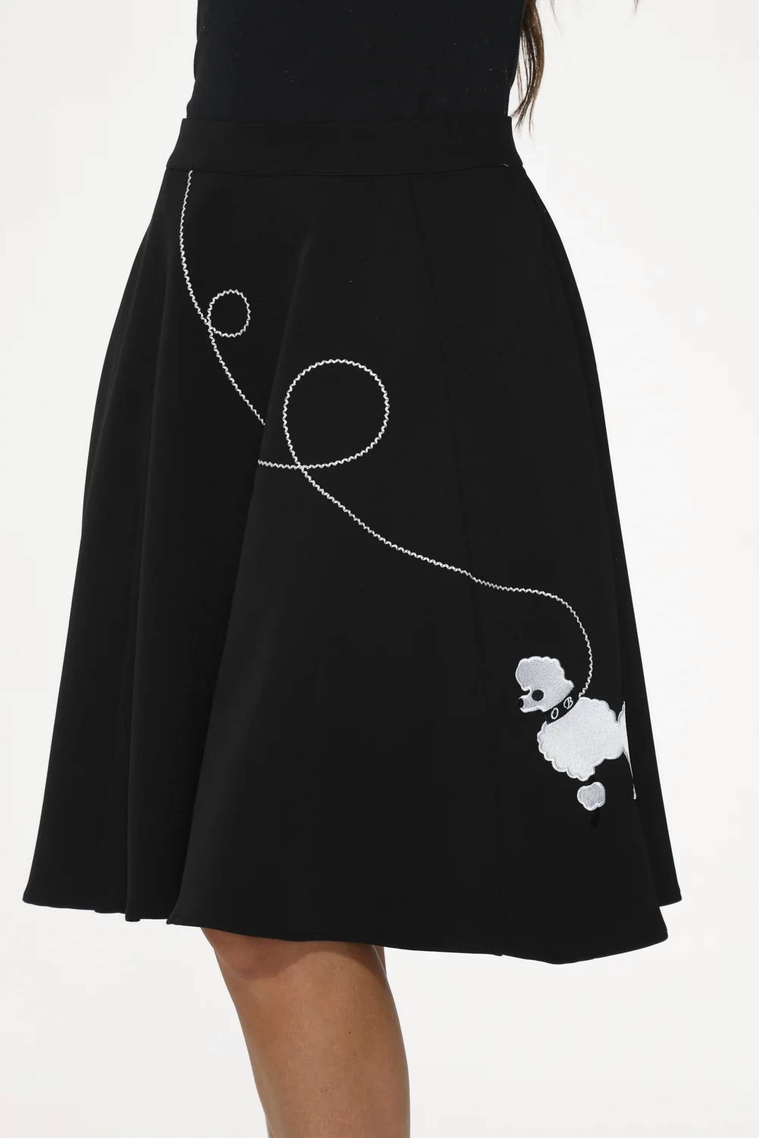 Orchid Bloom - Embroidered Poodle Skirt
