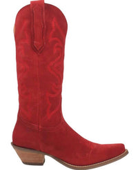 Dingo Women's Out West Suede Fashion Snip Toe Boots in red - women's shoe