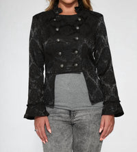 Orchid Bloom - Brocade Ruffle Detail Jacket